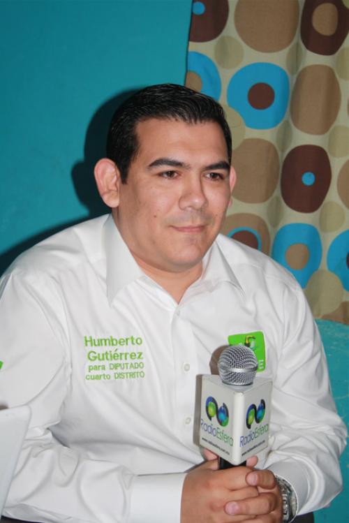 “Decidí participar porque soy un joven que desea un mejor país” Humberto Gutiérrez, candidato del partido verde.